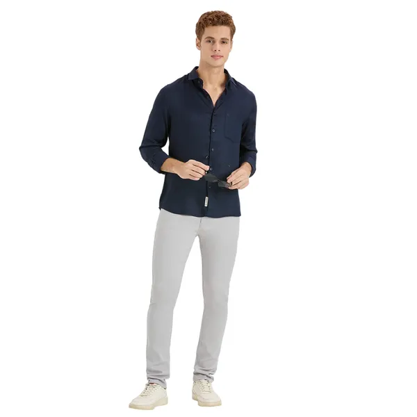 Dark_Blue_Casual_Full_Sleeves_Cotton_Shirt_For_Men