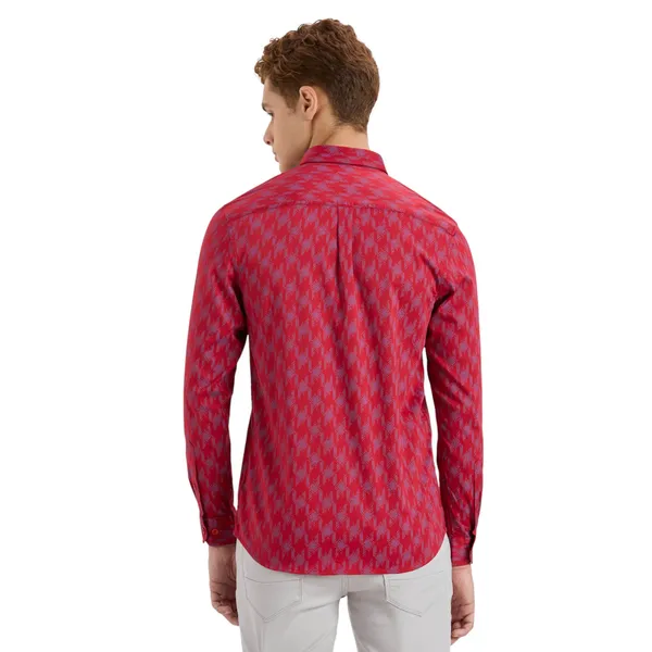 Red_Casual_Full_Sleeves_Cotton_Shirt_For_Men