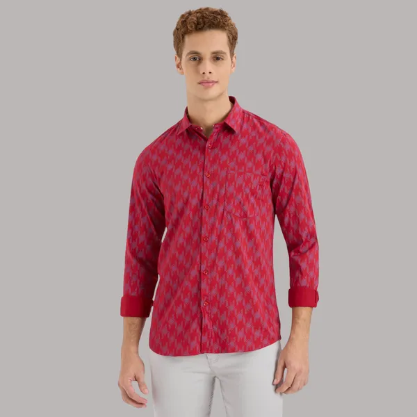 Red_Casual_Full_Sleeves_Cotton_Shirt_For_Men