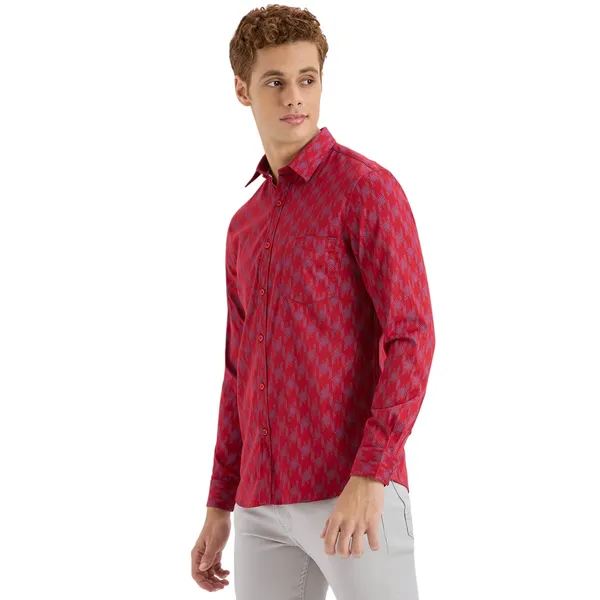 Red_Casual_Full_Sleeves_Cotton_Shirt_For_Men