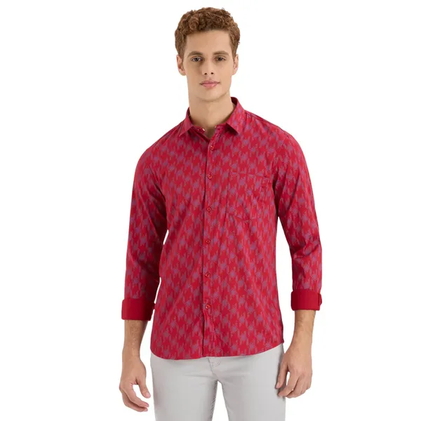 Red_Casual_Full_Sleeves_Cotton_Shirt_For_Men