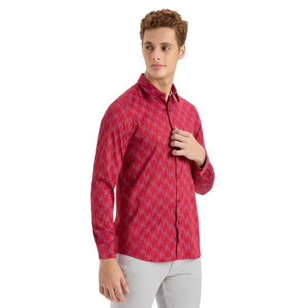 Red_Casual_Full_Sleeves_Cotton_Shirt_For_Men
