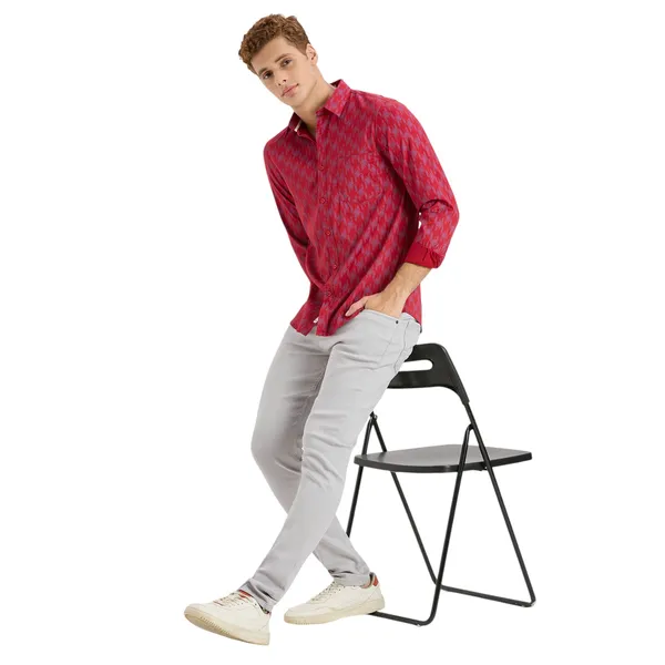 Red_Casual_Full_Sleeves_Cotton_Shirt_For_Men