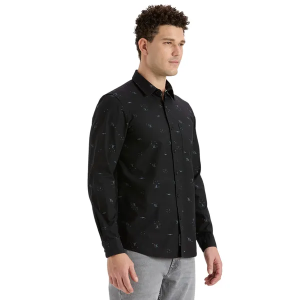 Black_Casual_Full_Sleeves_Cotton_Shirt_For_Men