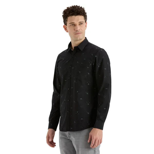Black_Casual_Full_Sleeves_Cotton_Shirt_For_Men