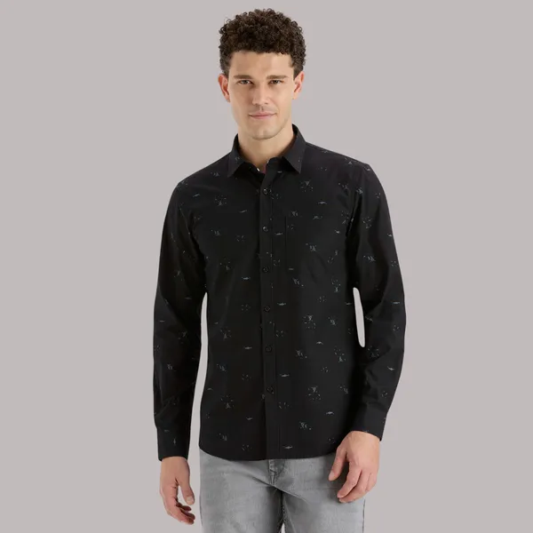 Black_Casual_Full_Sleeves_Cotton_Shirt_For_Men