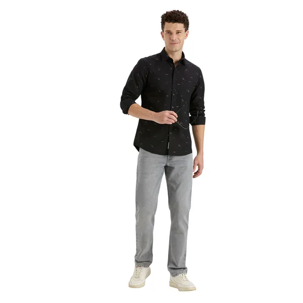 Black_Casual_Full_Sleeves_Cotton_Shirt_For_Men