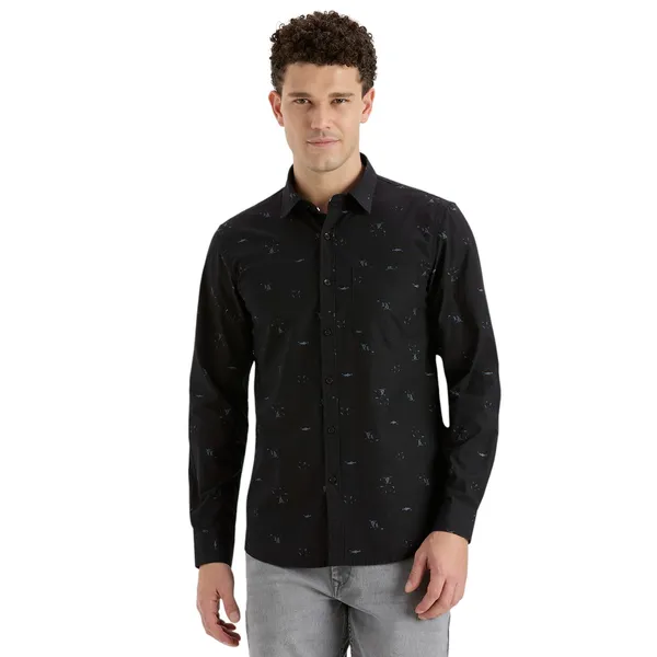 Black_Casual_Full_Sleeves_Cotton_Shirt_For_Men