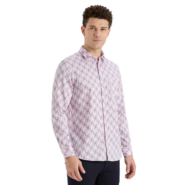 Pink_Casual_Full_Sleeves_Cotton_Shirt_For_Men
