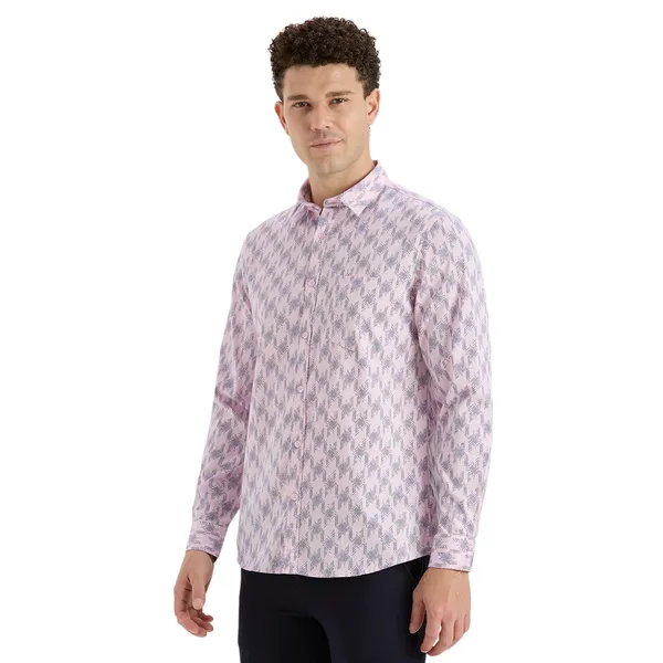 Pink_Casual_Full_Sleeves_Cotton_Shirt_For_Men