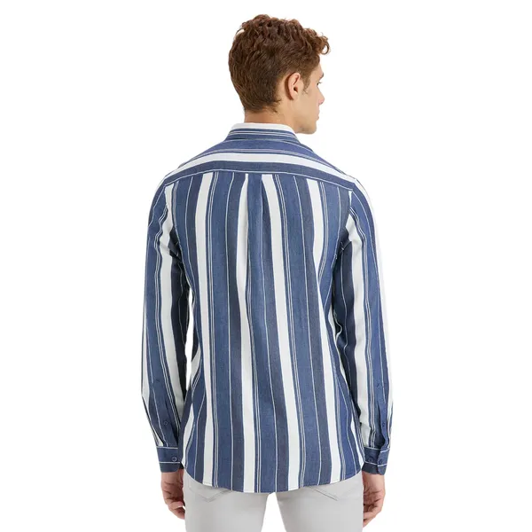 Storm_Blue_Casual_Full_Sleeves_Cotton_Shirt_For_Men