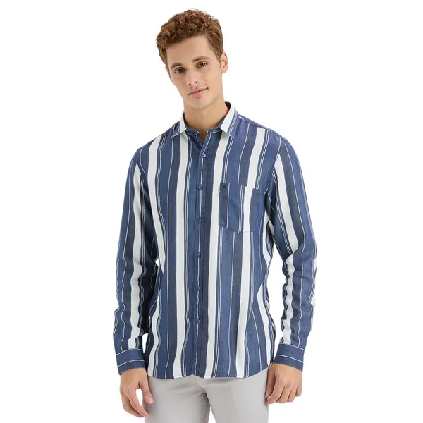 Storm_Blue_Casual_Full_Sleeves_Cotton_Shirt_For_Men