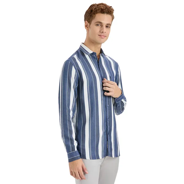 Storm_Blue_Casual_Full_Sleeves_Cotton_Shirt_For_Men