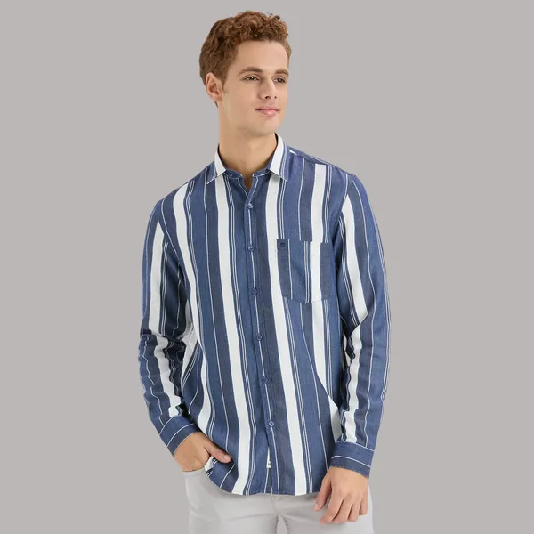 Storm_Blue_Casual_Full_Sleeves_Cotton_Shirt_For_Men
