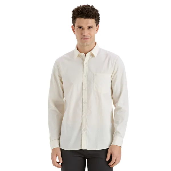 Cream_Casual_Full_Sleeves_Cotton_Shirt_For_Men