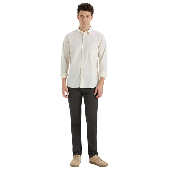 Cream_Casual_Full_Sleeves_Cotton_Shirt_For_Men