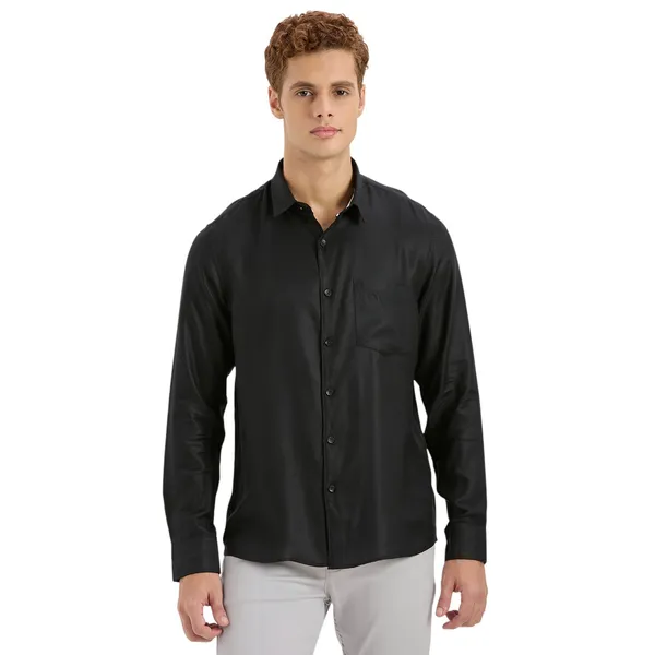 Black_Casual_Full_Sleeves_Cotton_Shirt_For_Men