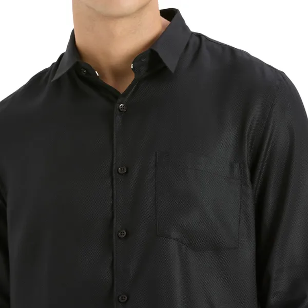 Black_Casual_Full_Sleeves_Cotton_Shirt_For_Men
