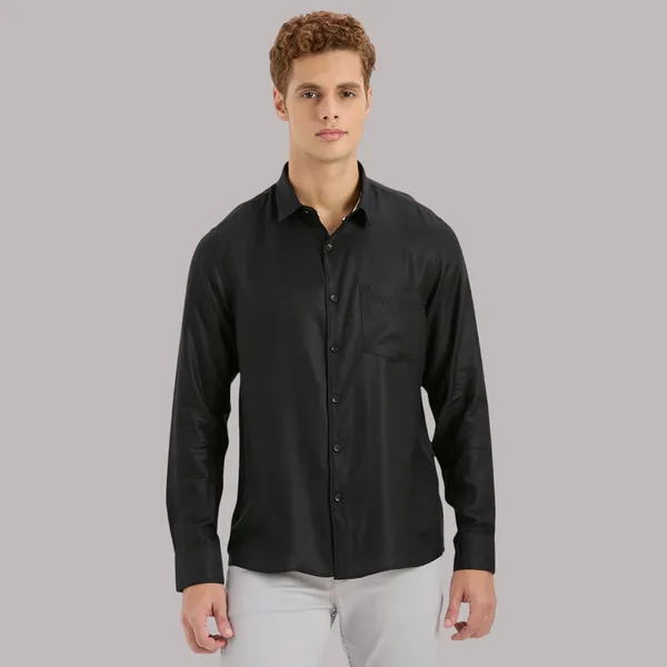 Black_Casual_Full_Sleeves_Cotton_Shirt_For_Men