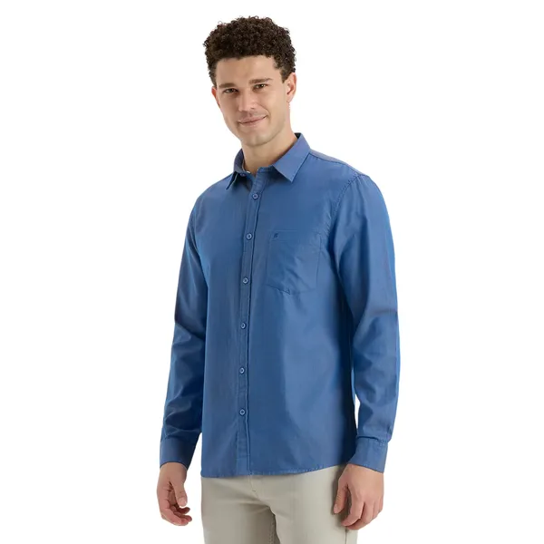 Blue_Casual_Full_Sleeves_Cotton_Shirt_For_Men