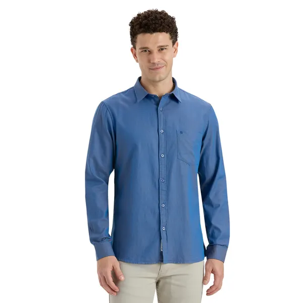Blue_Casual_Full_Sleeves_Cotton_Shirt_For_Men