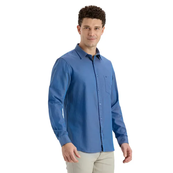 Blue_Casual_Full_Sleeves_Cotton_Shirt_For_Men