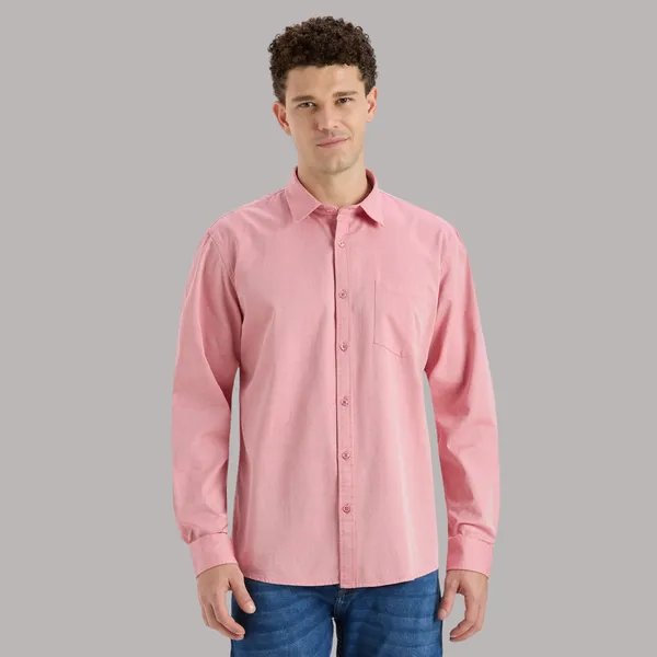 Light_Coral_Casual_Full_Sleeves_Cotton_Shirt_For_Men