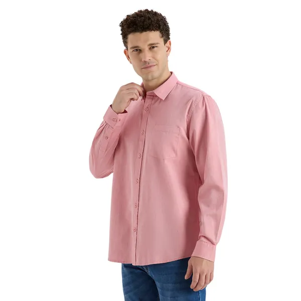 Light_Coral_Casual_Full_Sleeves_Cotton_Shirt_For_Men