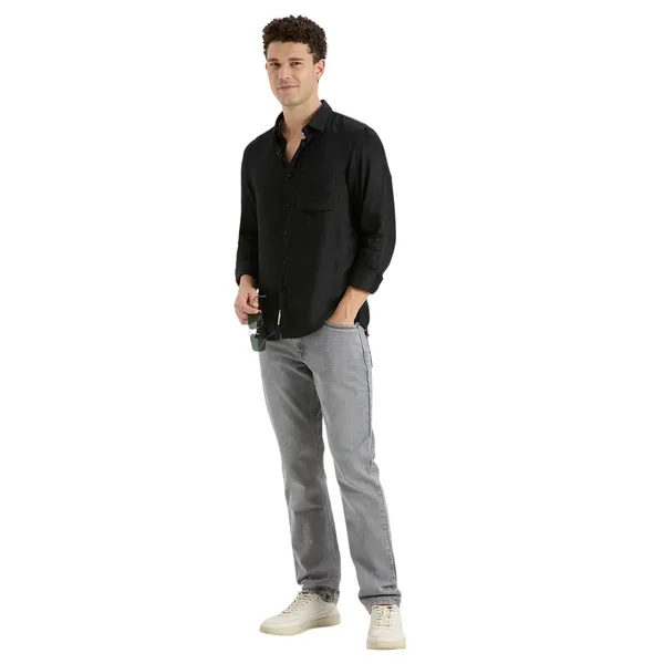 Black_Casual_Full_Sleeves_Cotton_Shirt_For_Men