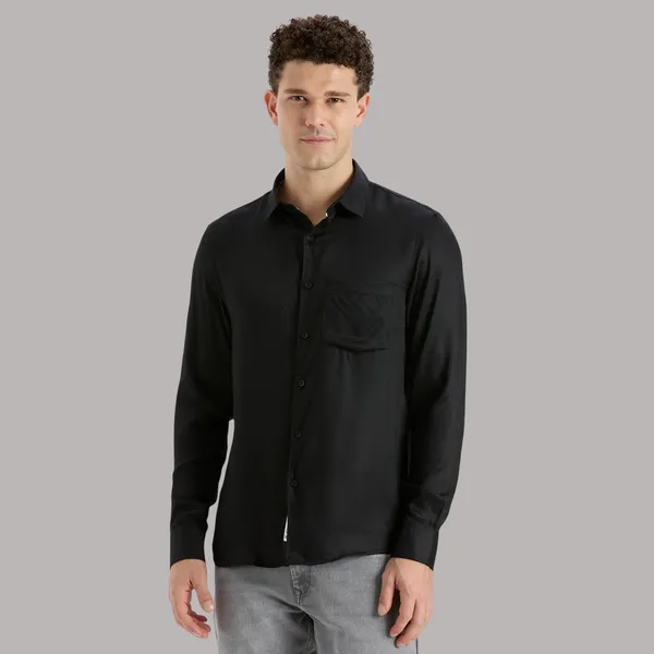 Black_Casual_Full_Sleeves_Cotton_Shirt_For_Men