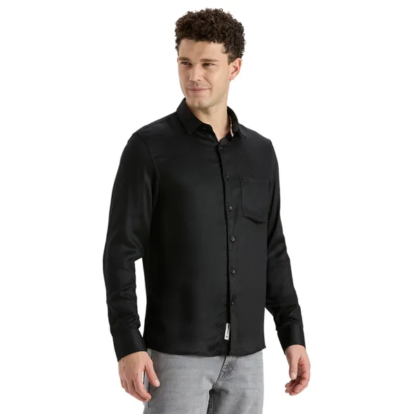 Black_Casual_Full_Sleeves_Cotton_Shirt_For_Men
