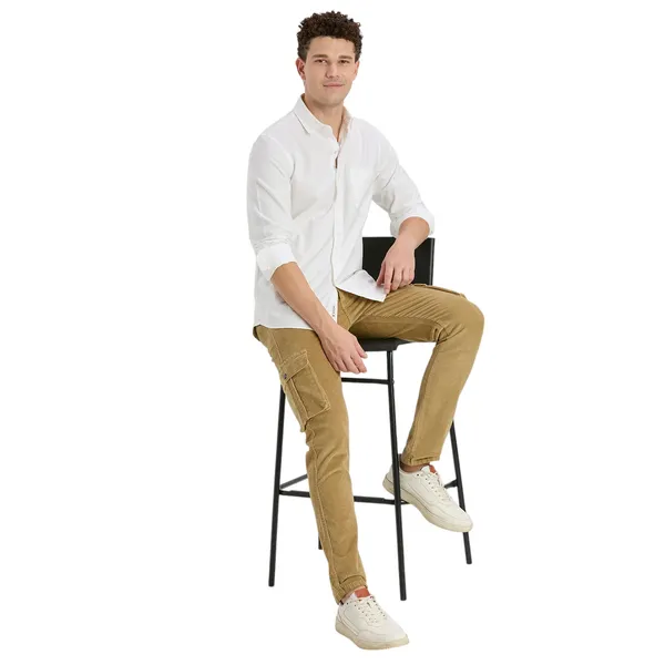 White_Casual_Full_Sleeves_Cotton_Shirt_For_Men