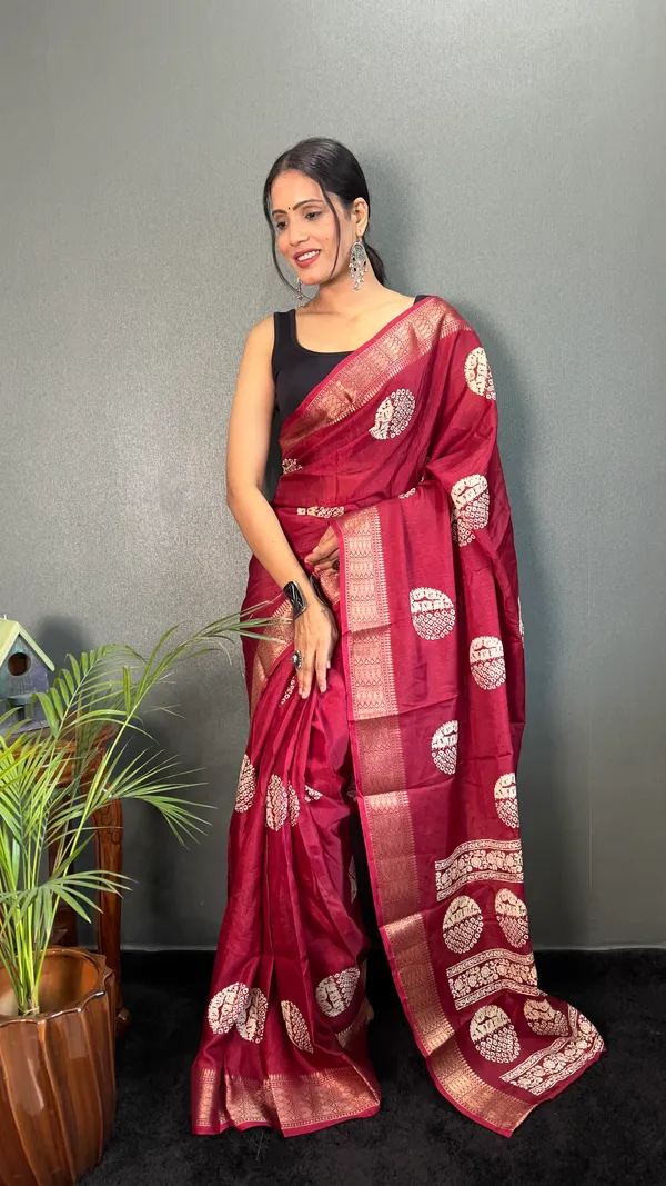 Ready_To_Wear_Soft_Cotton_Kalamkari_Saree_For_Women