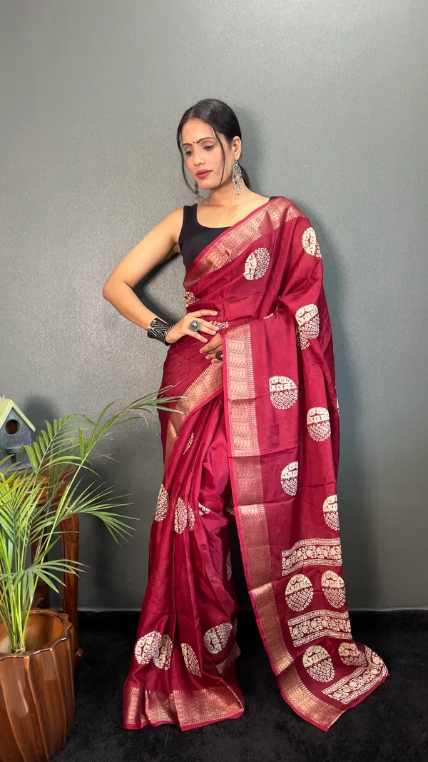 Ready_To_Wear_Soft_Cotton_Kalamkari_Saree_For_Women