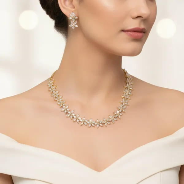 Gilded_Bloom_CZ_American_Diamond_Necklace_and_Earring_set_for_Women