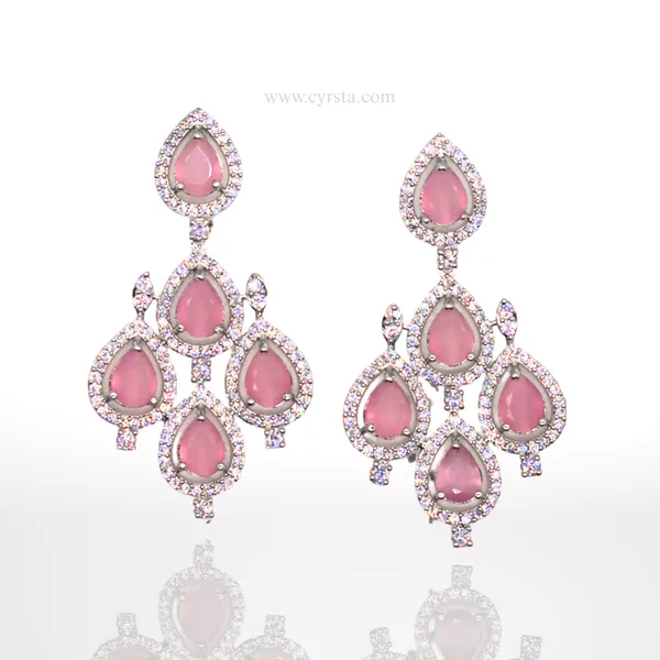 Pink_American_Diamond_Necklace_&_Earring_Set_For_Women