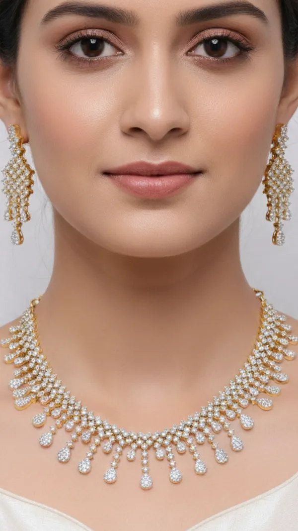 Radiant_Cascade_CZ_American_Diamond_Necklace_and_Earring_set_for_Women
