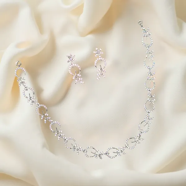 Silver_Delicate_Crystal_Vine_American_Diamond_Necklace_&_Earring_Set__For_Women