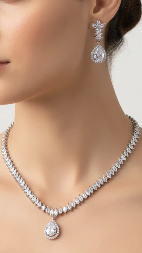 Celestia_White_Drop_CZ_American_Diamond_Necklace_and_Earring_set_for_Women