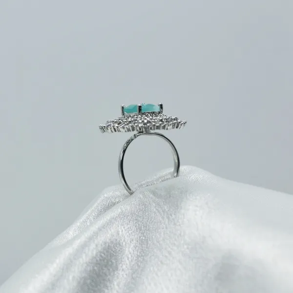 Silver_&_Light_Blue-Green_Aqua_Serenity_American_Diamond_Ring
