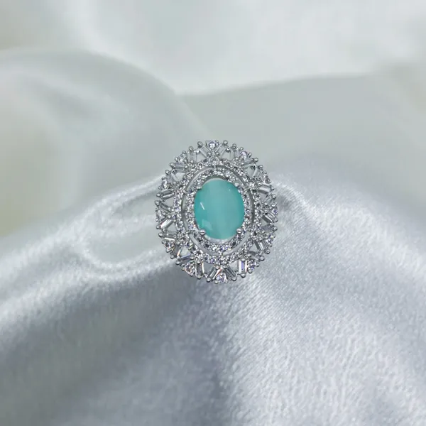 Silver_&_Light_Blue-Green_Aqua_Serenity_American_Diamond_Ring