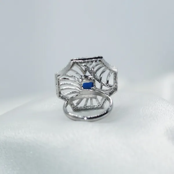 Silver_&_Blue_Regal_Radiance_American_Diamond_Ring