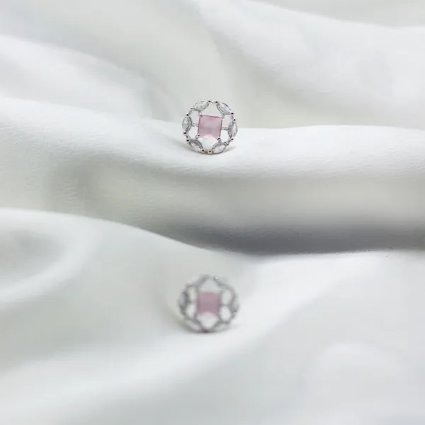 Silver_&_Pink_Blush_Aura_American_Diamond_Stud_Earrings__For_Women