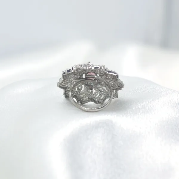 Silver_&_Pink_Blush_Bloom_American_Diamond_Ring