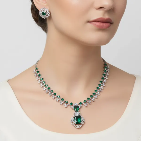 Regal_Green_CZ_American_Diamond_Necklace_and_Earring_set_for_Women