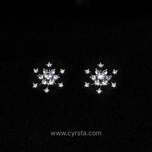Silver_AAA_Grade_Amercian_Diamond_Stud_Earrings_Rhodium_Plating_For_Women