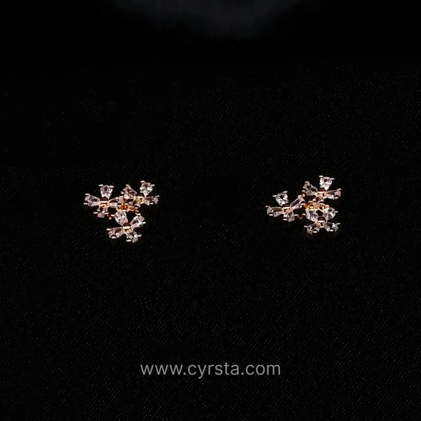 Rose_Gold_AAA_Grade_Amercian_Diamond_Stud_Earrings_Rhodium_Plating_For_Women