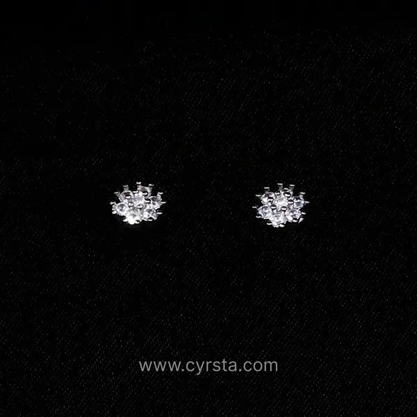 Silver_AAA_Grade_Amercian_Diamond_Stud_Earrings_Rhodium_Plating_For_Women