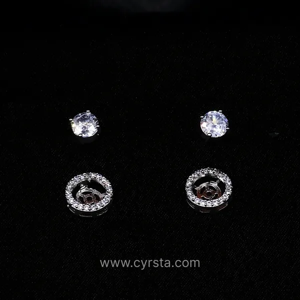 Silver_AAA_Grade_Amercian_Diamond_Stud_Earrings_Rhodium_Plating_For_Women
