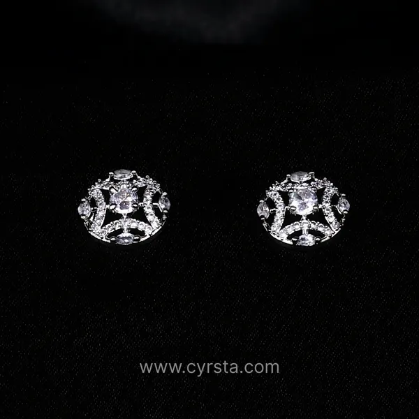 Silver_AAA_Grade_Amercian_Diamond_Stud_Earrings_Rhodium_Plating_For_Women